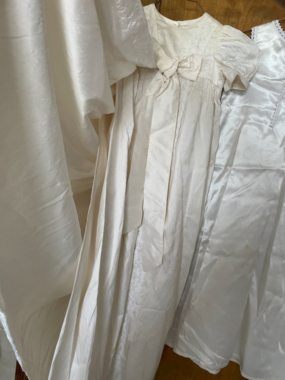 VTG 100% Pure Silk Ivory Christening Baptism Religious Orthodox Gown - Picture 3 of 16